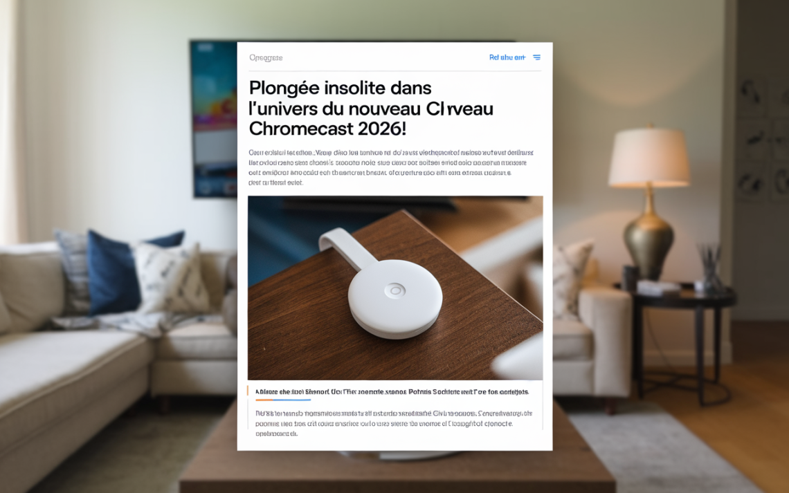 Plongée insolite dans l'univers du nouveau Chromecast 2026 !