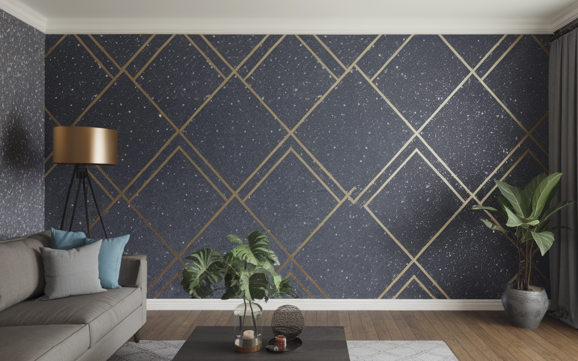 Éblouissez votre intérieur avec une peinture mur pailletée tendance