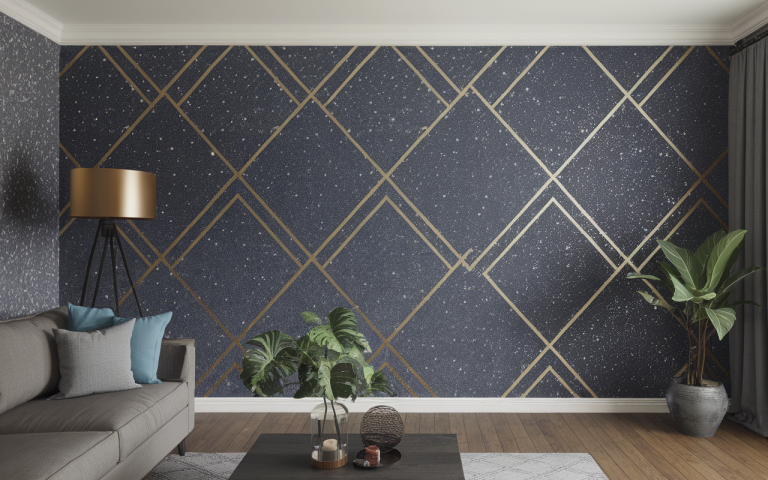 Éblouissez votre intérieur avec une peinture mur pailletée tendance